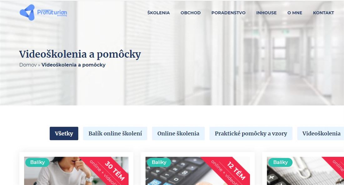 Online školenia zamerané na odborné vzdelávanie - ProFuturion accounting s.r.o. 